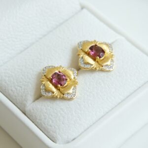 Gilded red flame Earrings - Image 1