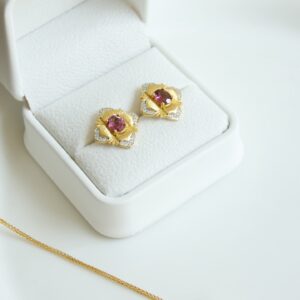 Gilded red flame Earrings - Image 6