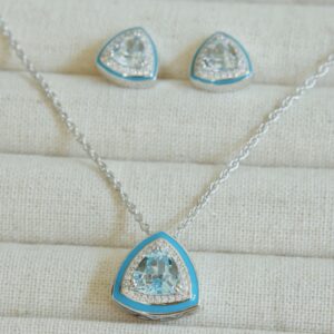 【Sky Feather】Sky Blue Zircon Earrings - Image 9