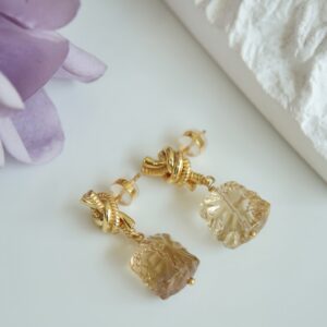 Honey Crystal Knot Earring - Image 1