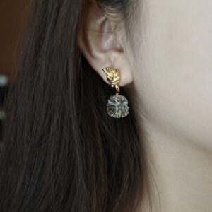 Honey Crystal Knot Earring - Image 6