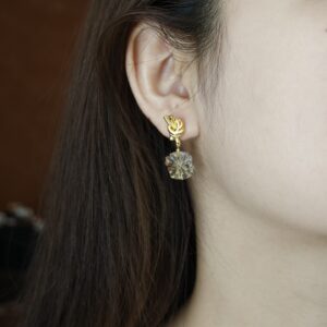 Honey Crystal Knot Earring - Image 7