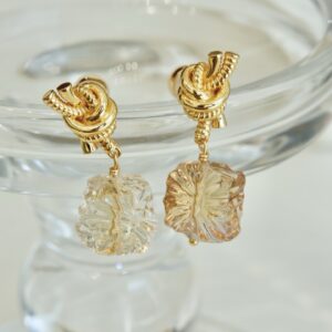 Honey Crystal Knot Earring - Image 8