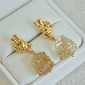 Honey Crystal Knot Earring - Image 9