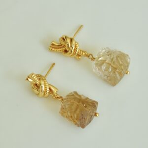 Honey Crystal Knot Earring - Image 10