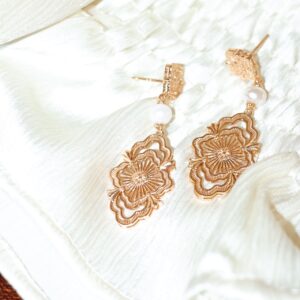 【Vacation Collection】Rattled Craft Pearl Earrings - Image 3