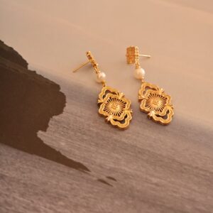 【Vacation Collection】Rattled Craft Pearl Earrings - Image 4