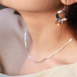 Pure silver honeycomb earrings - Image 11