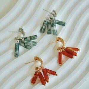 New Chinese-style agate earrings - Image 3