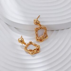 S925 silver vintage gold white pearl earrings - Image 6