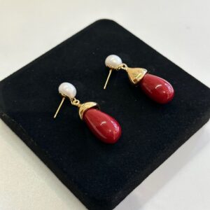 Beizhu Red Agate Earrings - Image 7