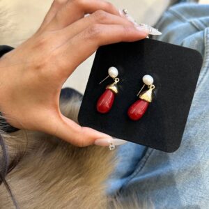 Beizhu Red Agate Earrings - Image 8