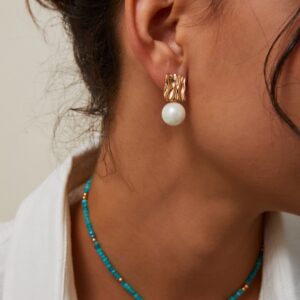 S925 silver pearl earrings - Image 3