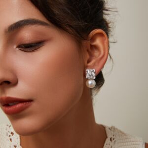 S925 silver pearl earrings - Image 5