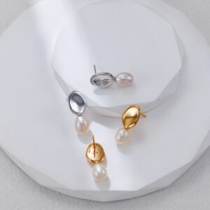 S925 silver pearl earrings - Image 2