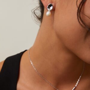 S925 silver pearl earrings - Image 1
