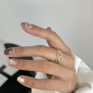 Love-shaped hollow-woven ring - Image 4